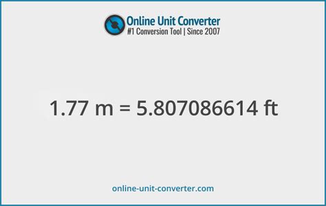 Convert 1.77 Meters to Feet